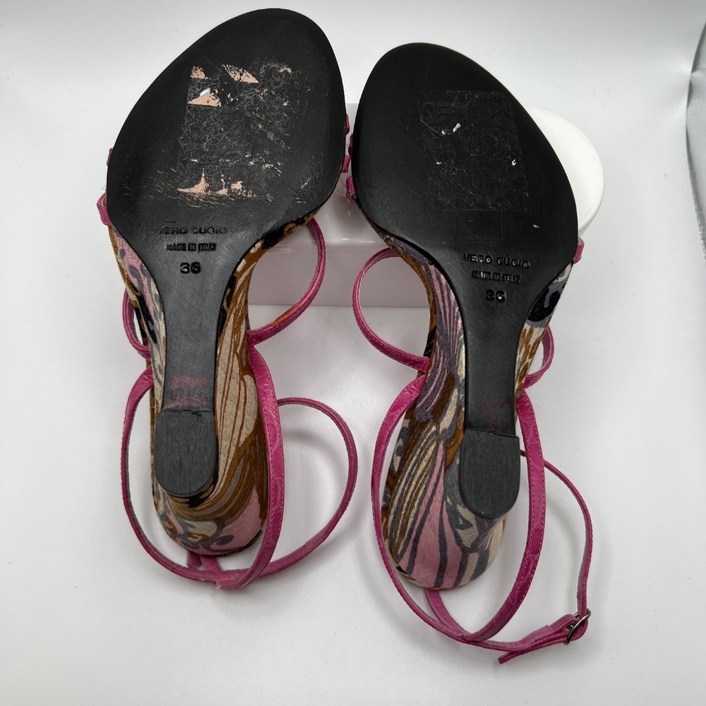 Dolce & Gabbana wedge sandal Pink Leather Strap Wedge Size 36 - Picture 10 of 14